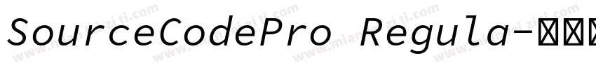 SourceCodePro Regula字体转换